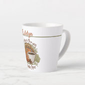 Pumpkin Spice Coffee Style Custom Name Latte Mok (Rechterhoek)