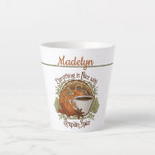 Pumpkin Spice Coffee Style Custom Name Latte Mok (Voorkant)