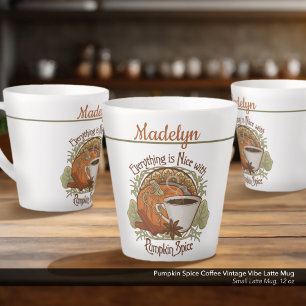 Pumpkin Spice Coffee Style Custom Name Latte Mok