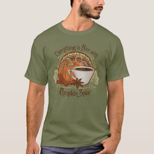 Pumpkin Spice Coffee T-shirt (Voorkant)