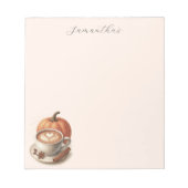Pumpkin Spice Coffee Themed Notepad Notitieblok (Voorkant)