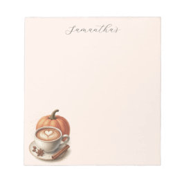 Pumpkin Spice Coffee Themed Notepad Notitieblok