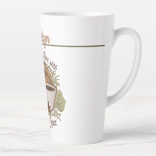 Pumpkin Spice Coffee  Vibe Gepersonaliseerd Latte Mok (Rechts)