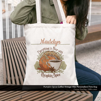 Pumpkin Spice Coffee  Vibe Gepersonaliseerd Tote Bag
