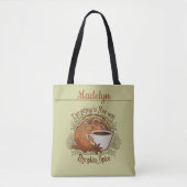 Pumpkin Spice Coffee  Vibe Naam Groen Tote Bag (Voorkant)