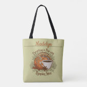 Pumpkin Spice Coffee  Vibe Naam Groen Tote Bag (Achterkant)