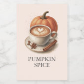 Pumpkin Spice Coffee Vrijgezellenfeest Stickers (Enkel label)
