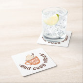 Pumpkin Spice & Cozy Vibes – Cute PSL Latte Fall Kartonnen Onderzetters (Insitu)