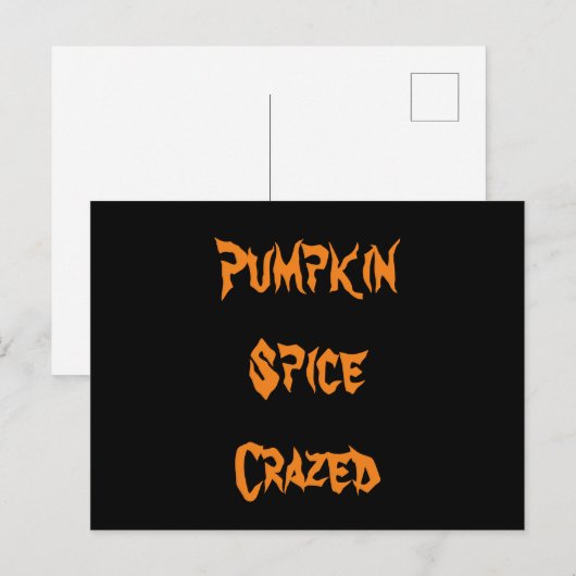 Pumpkin Spice Crazed Briefkaart (Voorkant / Achterkant)