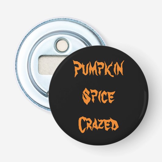 Pumpkin Spice Crazed Button Flesopener (Voorkant)