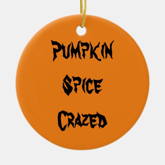 Pumpkin Spice Crazed Keramisch Ornament (Voorkant)