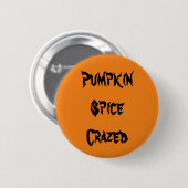 Pumpkin Spice Crazed Ronde Button 5,7 Cm (Voorkant /achterkant)
