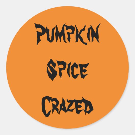 Pumpkin Spice Crazed Ronde Sticker (Voorkant)