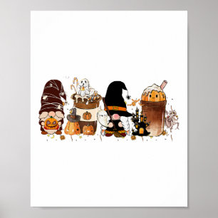 Pumpkin Spice Cute Latte Iced Autumn Coffee Herfst Poster