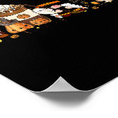 Pumpkin Spice Cute Latte Iced Autumn Coffee Herfst Poster (Hoek)