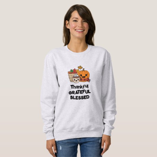 Pumpkin Spice Dankbaarheid - Dankbaar Sweatshirt (Voorkant volledig)