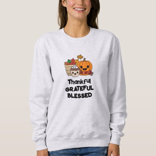 Pumpkin Spice Dankbaarheid - Dankbaar Sweatshirt (Voorkant)