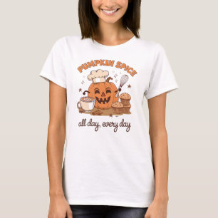 Pumpkin Spice de hele dag T-shirt