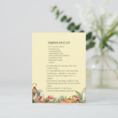 Pumpkin Spice Dip Recipe Briefkaart (Staand voorkant)