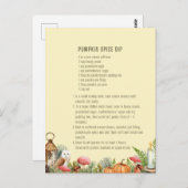 Pumpkin Spice Dip Recipe Briefkaart (Voorkant / Achterkant)