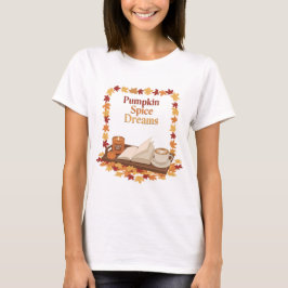 Pumpkin Spice Dreams Herfst Kunst T-shirt
