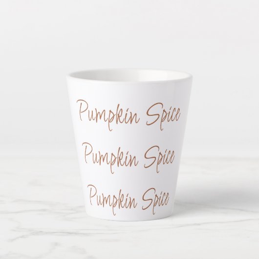 Pumpkin Spice Eenvoudig Stijlvol Latte Mok (Voorkant)