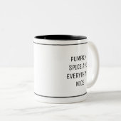 Pumpkin Spice Eenvoudige Herfst Quote Tweekleurige Koffiemok (Voorkant rechts)