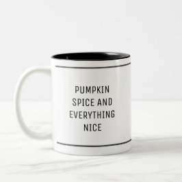 Pumpkin Spice Eenvoudige Herfst Quote Tweekleurige Koffiemok