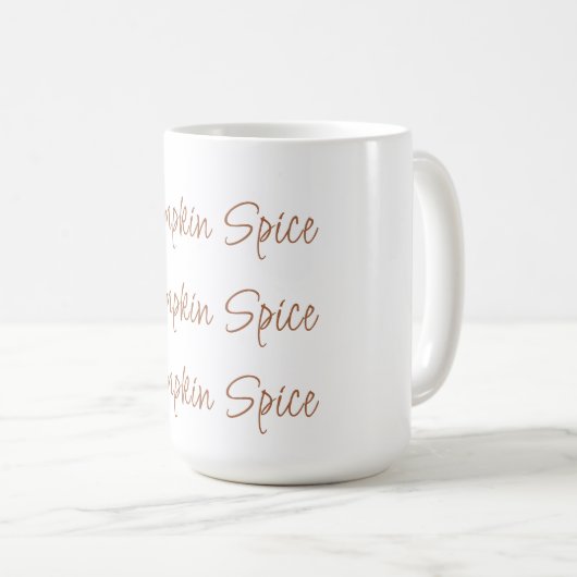 Pumpkin Spice Eenvoudige Stijlvolle Script Typogra Koffiemok (Voorkant rechts)