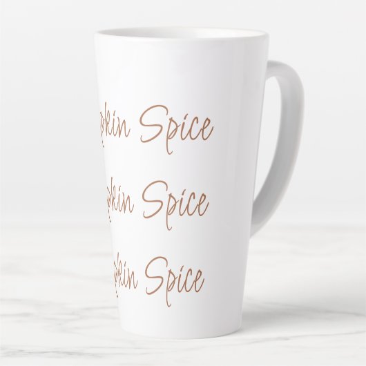 Pumpkin Spice Eenvoudige Stijlvolle Script Typogra Latte Mok (Rechterhoek)