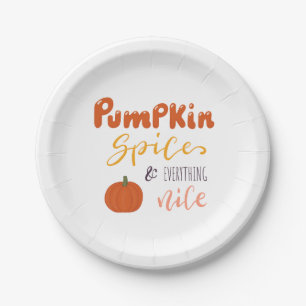 Pumpkin Spice en alles aardig Papieren Bordje