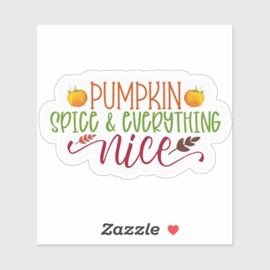 Pumpkin Spice en alles aardig Sticker (Vel)