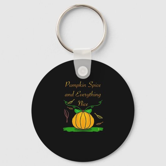 Pumpkin Spice en alles leuke slogan Halloween Sleutelhanger (Voorkant)
