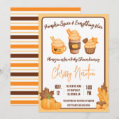 Pumpkin Spice en alles mooi, Baby shower Kaart (Voorkant / Achterkant)