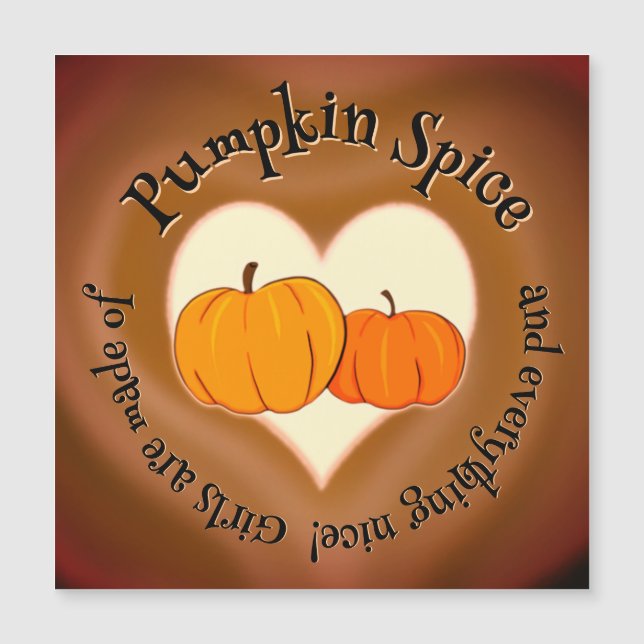 Pumpkin Spice (en alles mooi) magnetische kaart (Voorkant)