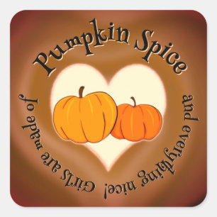 Pumpkin Spice (en alles mooi) Vierkante Sticker
