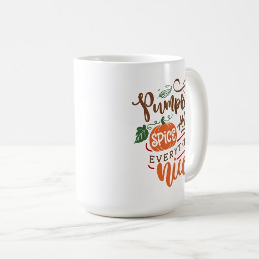 Pumpkin Spice en Alles-Nice Herfst herfst Koffiemok (Voorkant rechts)