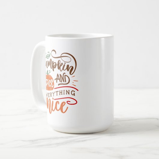 Pumpkin Spice en Alles-Nice Herfst herfst Koffiemok (Voorkant links)