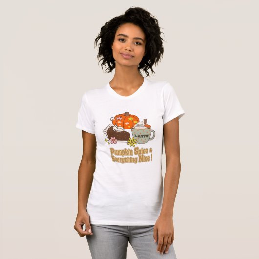 Pumpkin Spice en Alles-Nice Herfst herfst T-shirt (Voorkant volledig)