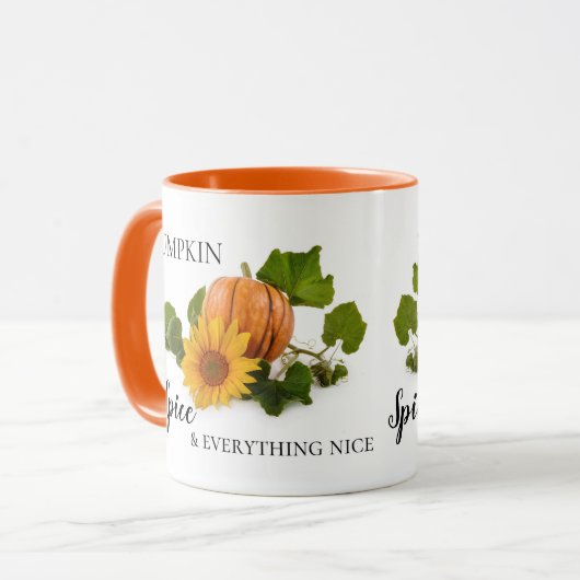 Pumpkin Spice en Alles-Nice Herfst Mok (Voorkant links)