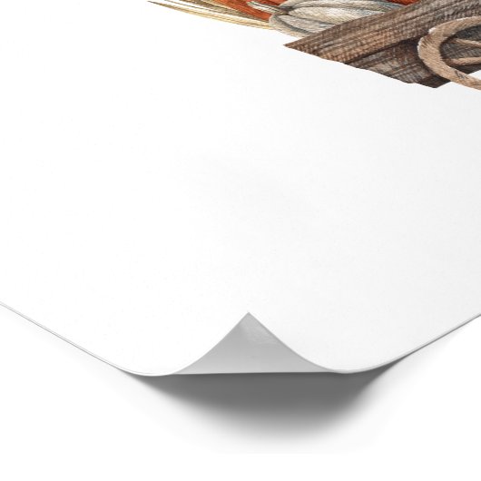 Pumpkin Spice en Alles-Nice-Herfst Poster (Hoek)