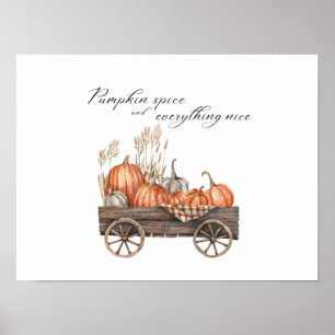 Pumpkin Spice en Alles-Nice-Herfst Poster