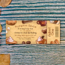 Pumpkin Spice en alles Nice Ticket