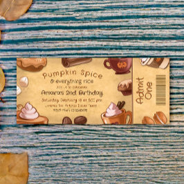 Pumpkin Spice en alles Nice Ticket Kaart