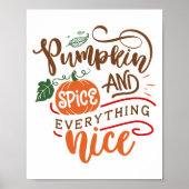 Pumpkin Spice en Alles-Nice Typografie Poster (Voorkant)