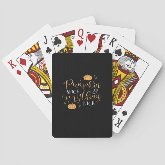 Pumpkin Spice en alles wat leuk is Pokerkaarten (Achterkant)