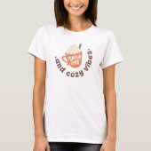 Pumpkin Spice en Cosy vibes T-shirt (Voorkant)