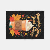 Pumpkin Spice en Jesus Christ Christelijk Thanksgi Fleece Deken (Voorkant (Horizontaal))