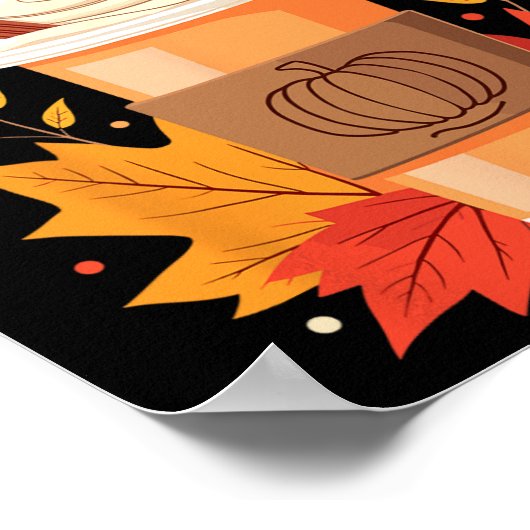 Pumpkin Spice en Jesus Christ Christelijk Thanksgi Poster (Hoek)