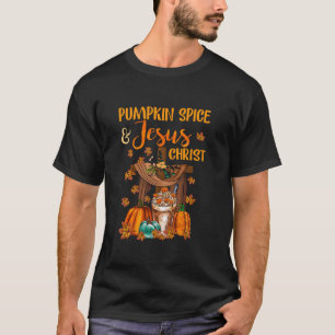 Pumpkin Spice en Jesus Christus Autumn Herfst Seas T-shirt